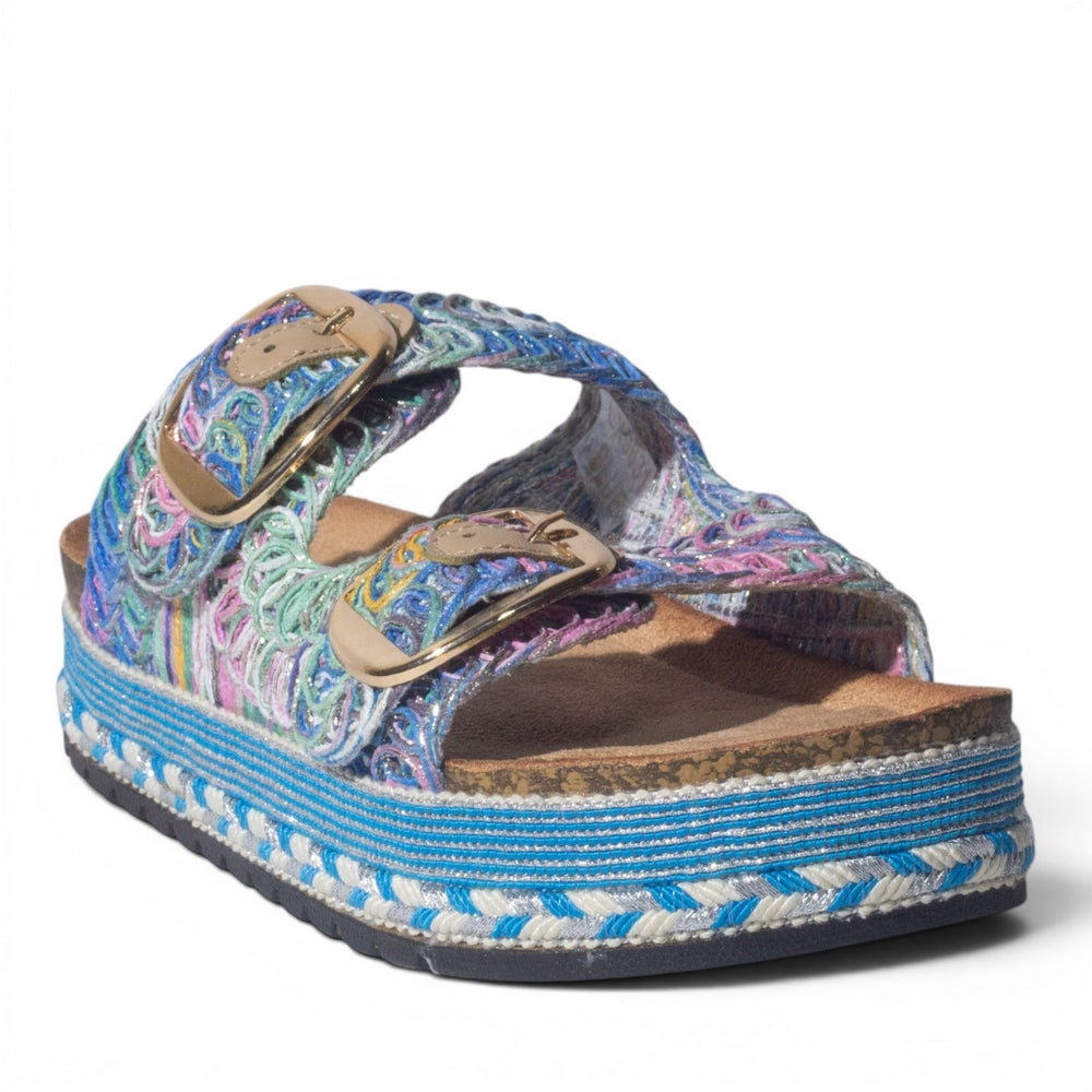 Europeon Union Women Blue Cloth Slipper #5000