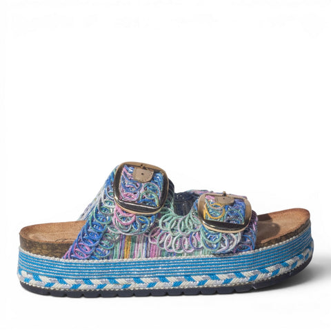 Europeon Union Women Blue Cloth Slipper #5000