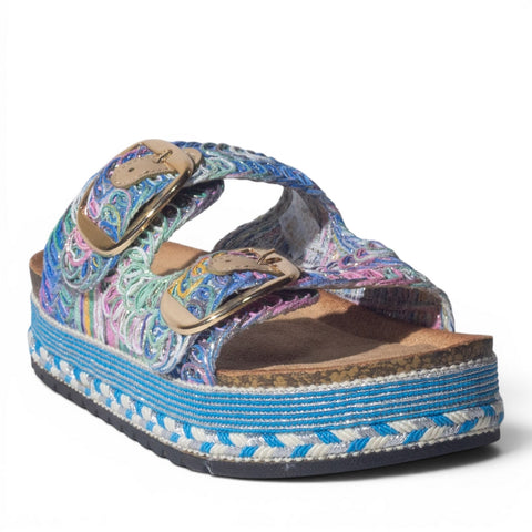 Europeon Union Women Blue Cloth Slipper #5000