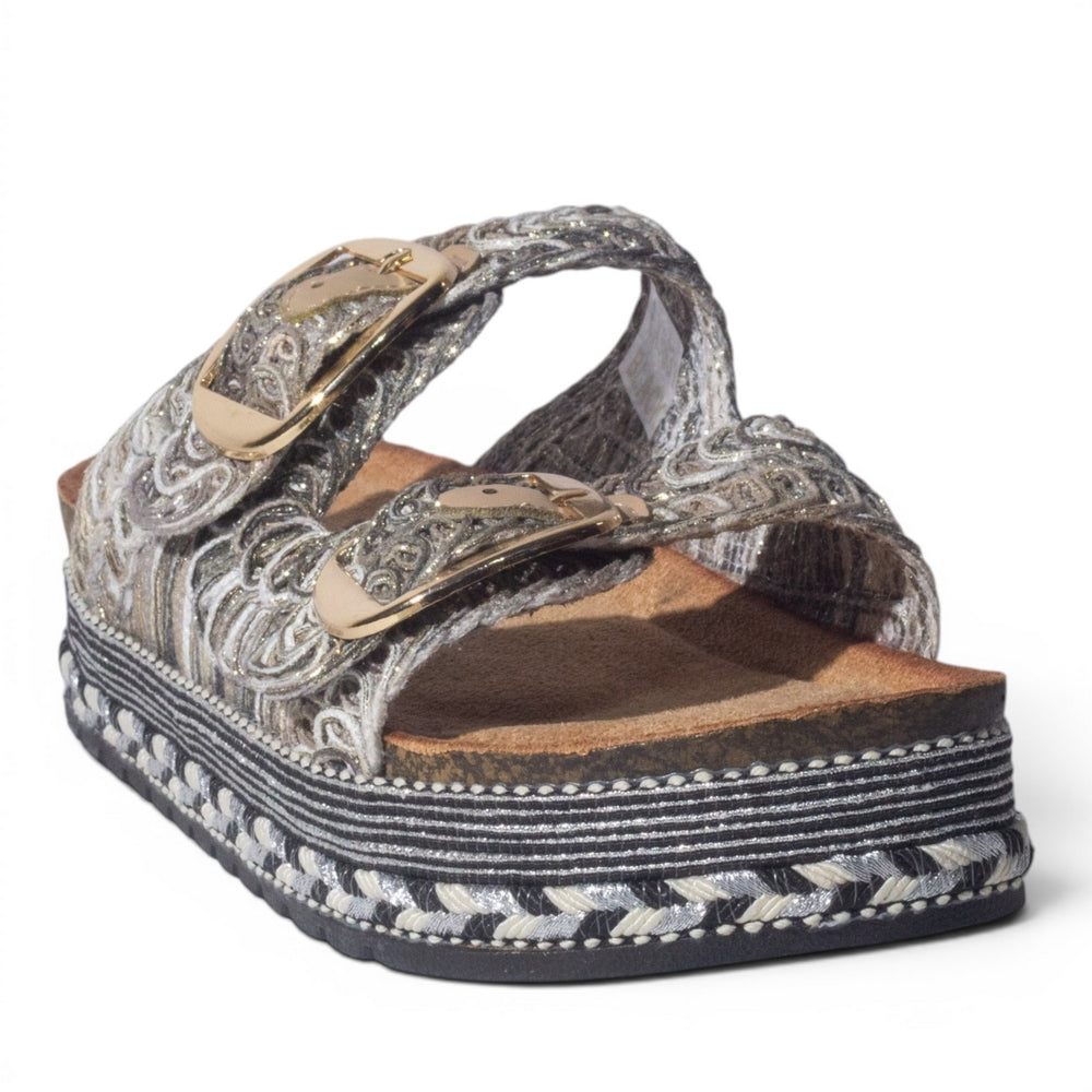 Europeon Union Women Black Cloth Slipper #5001