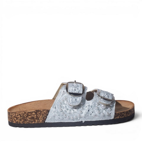 Europeon Union Women White Cloth Slipper #5004