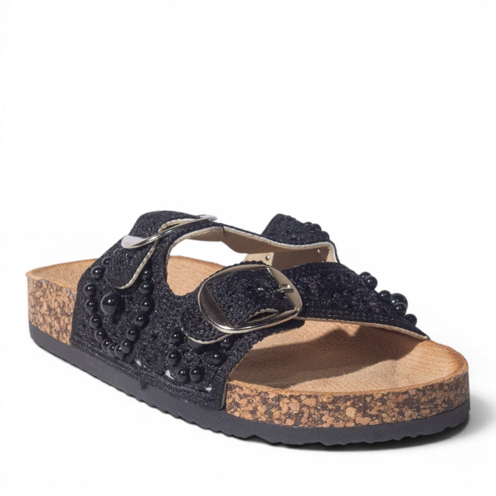 Europeon Union Women Black Cloth Slipper #5005