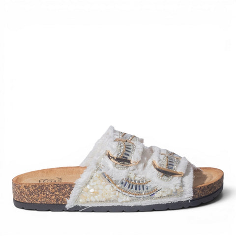 Europeon Union Women White Cloth Slipper #5006