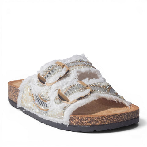 Europeon Union Women White Cloth Slipper #5006