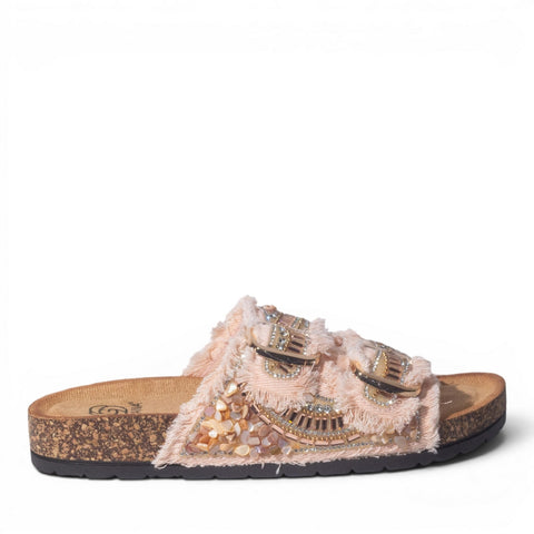 Europeon Union Women Pink Cloth Slipper #5010