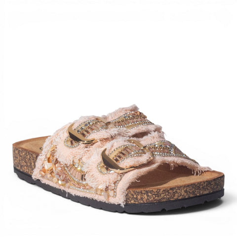 Europeon Union Women Pink Cloth Slipper #5010