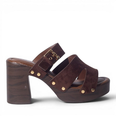Europeon Union Women Brown Chamois Wedges #5016