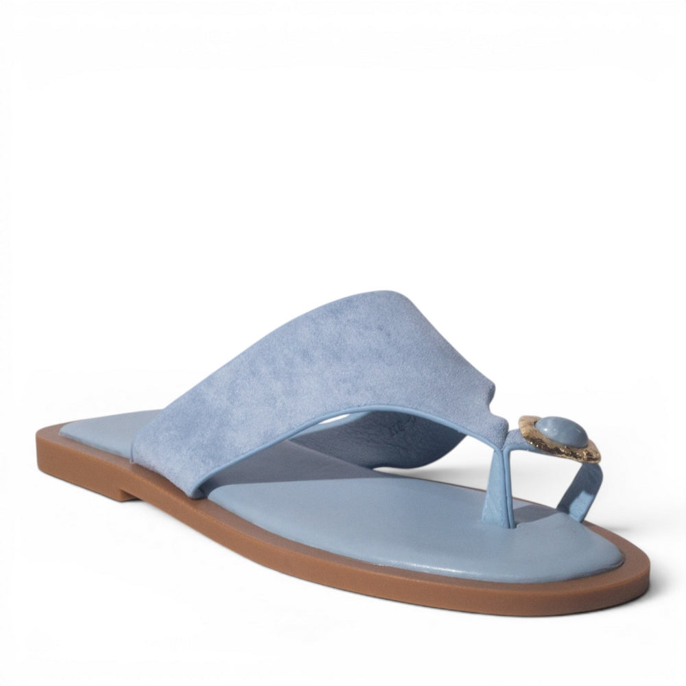 Europeon Union Women Light Blue Chamois Slipper #5018