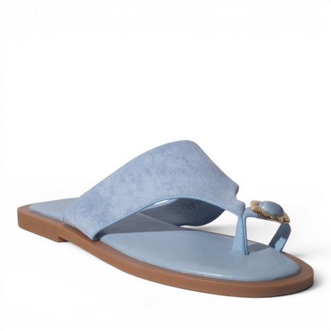 Europeon Union Women Light Blue Chamois Slipper #5018