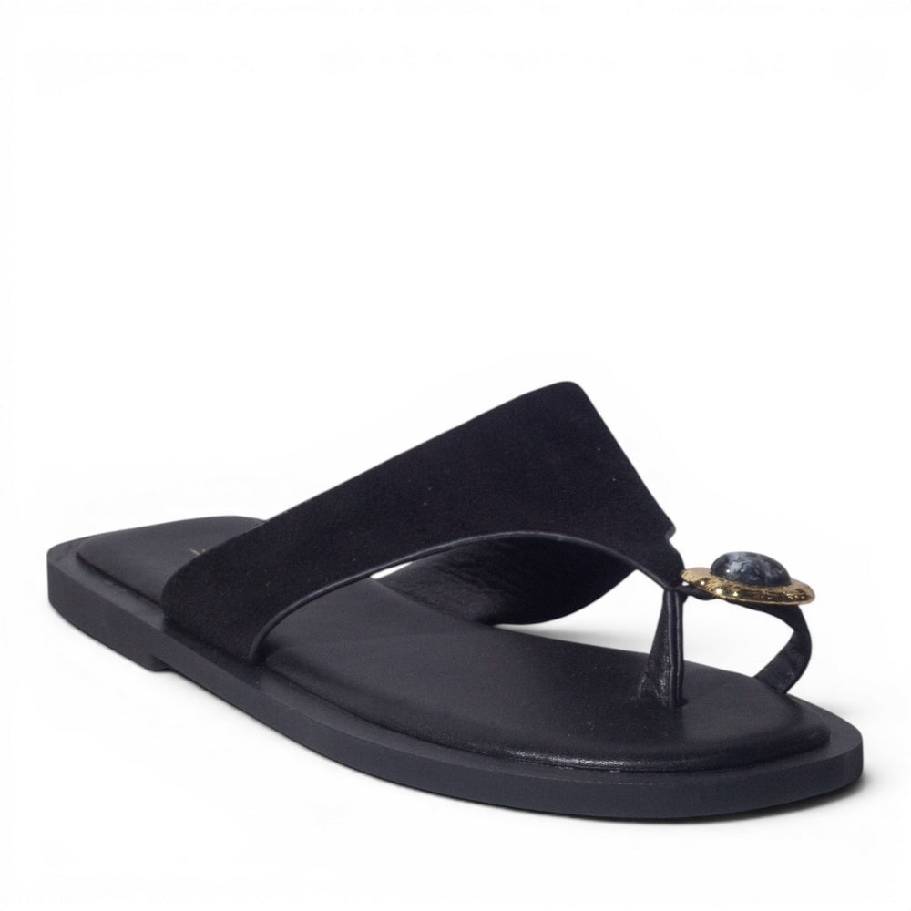 Europeon Union Women Black Chamois Slipper #5021