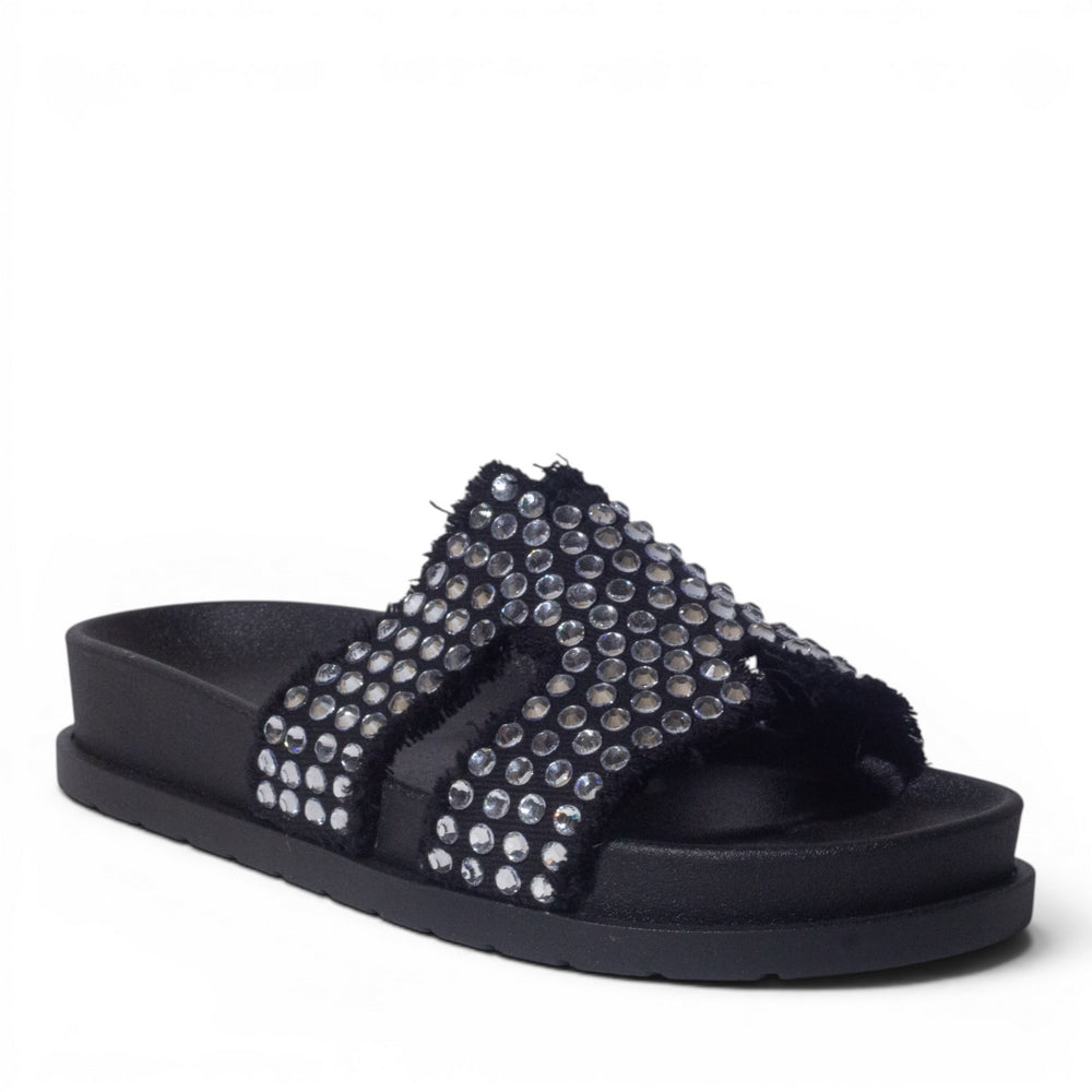 Europeon Union Women Black Cloth Slipper #5028
