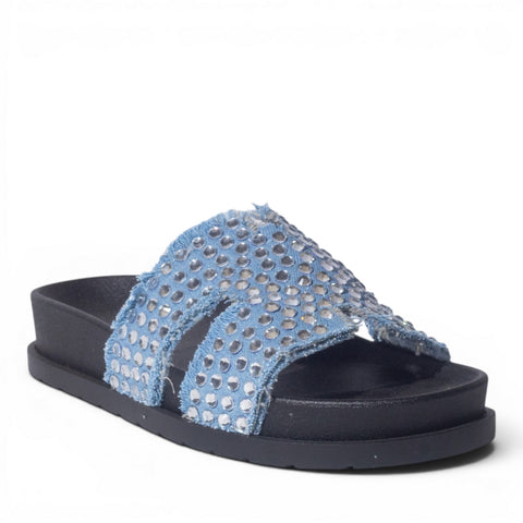 Europeon Union Women Blue Cloth Slipper #5029
