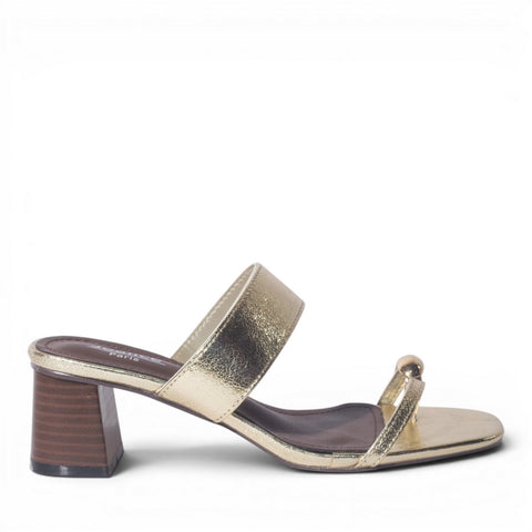 Europeon Union Women Gold Leather Wedges #5031