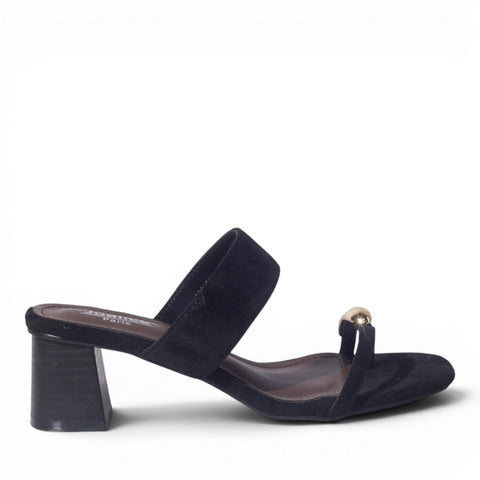 Europeon Union Women Black Chamois Wedges #5032