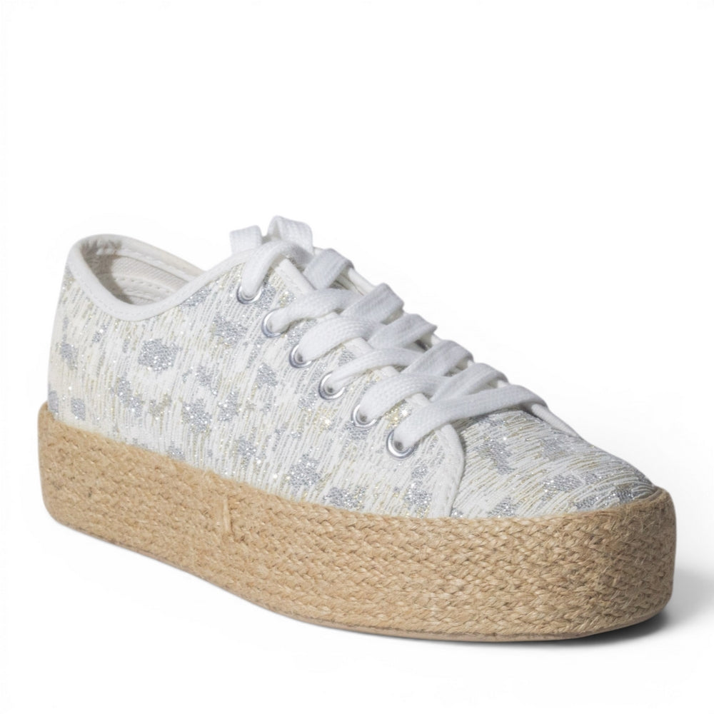 Europeon Union Women Silver Cloth Shoes #5037