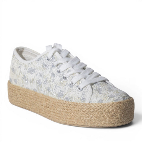 Europeon Union Women Silver Cloth Shoes #5037