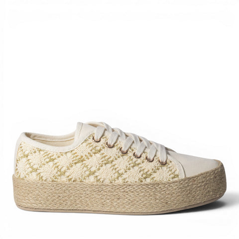 Europeon Union Women Gold Cloth Shoes #5038