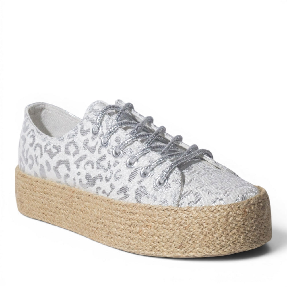Europeon Union Women Silver Cloth Shoes #5039