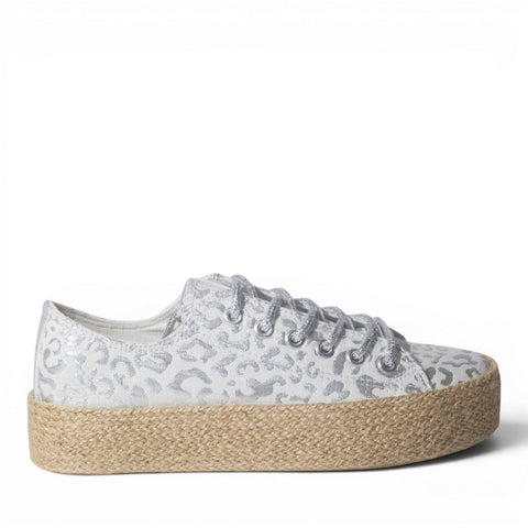 Europeon Union Women Silver Cloth Shoes #5039
