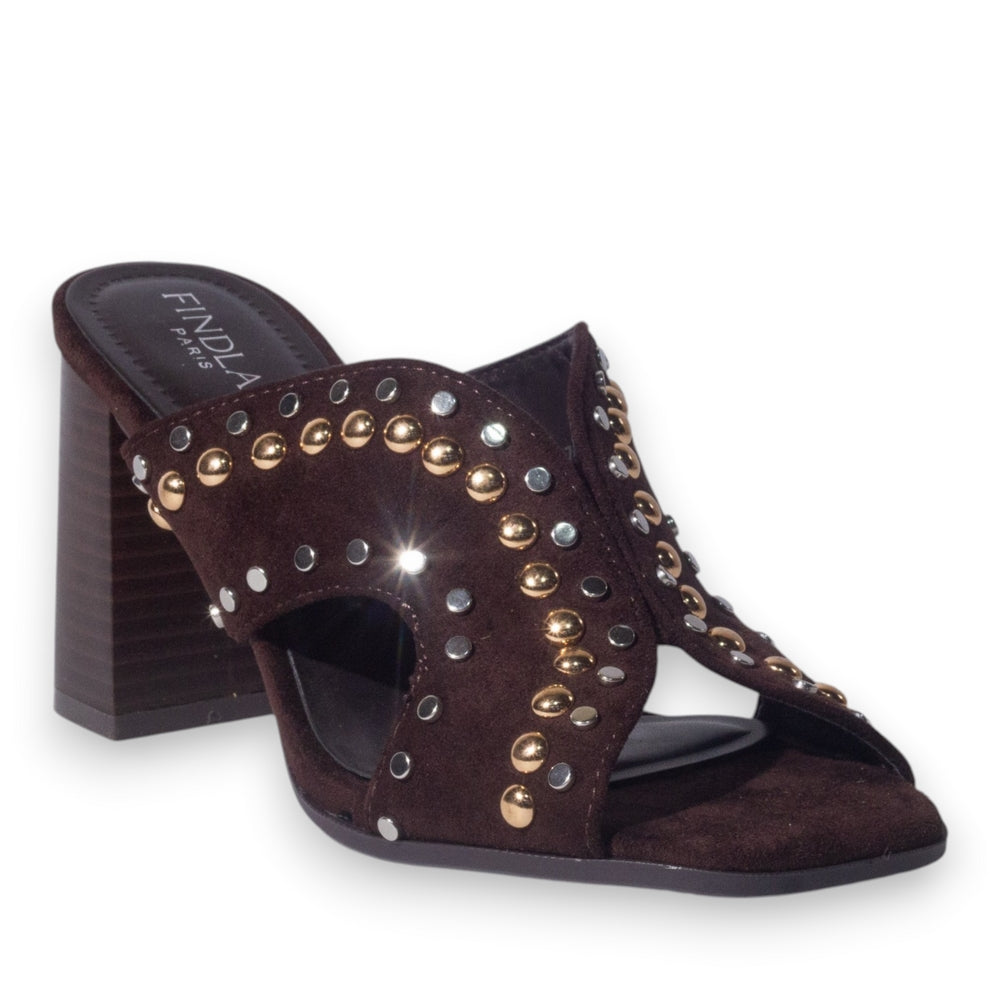 Europeon Union Women Brown Chamois Heels #5057