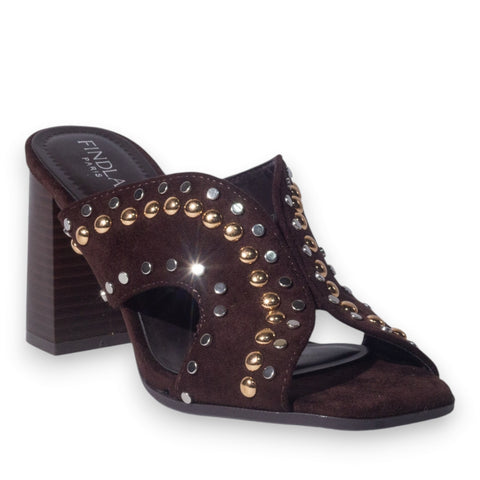 Europeon Union Women Brown Chamois Heels #5057