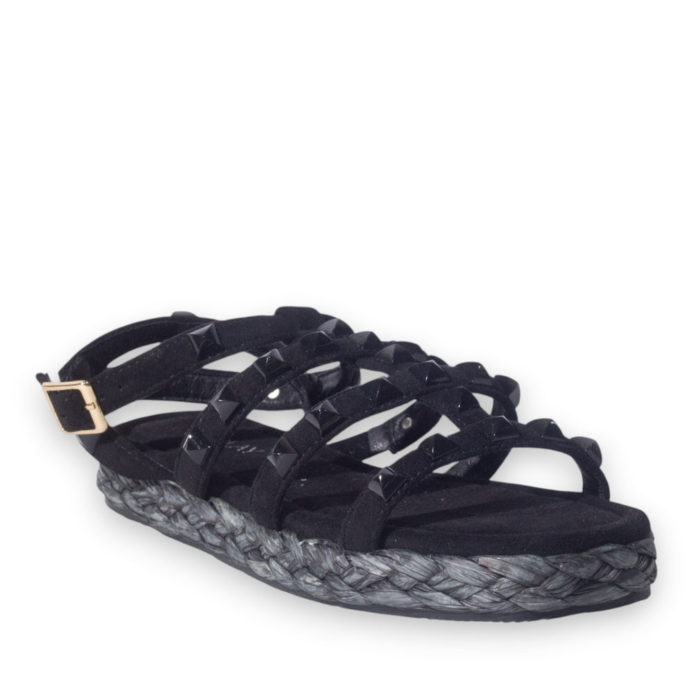 Europeon Union Women Black Chamois Sandal #5067