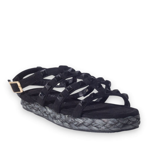 Europeon Union Women Black Chamois Sandal #5067