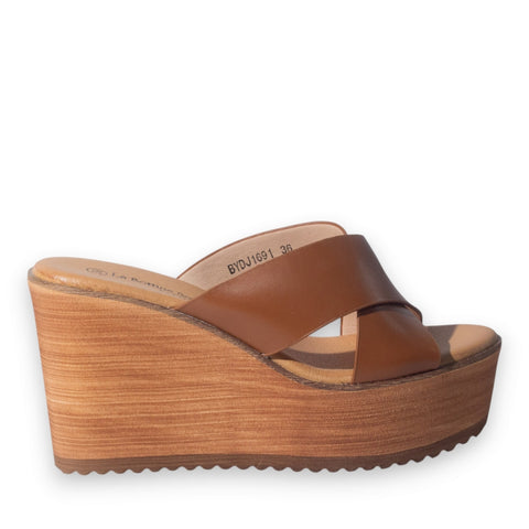 Europeon Union Women Havan Leather Wedges #5099