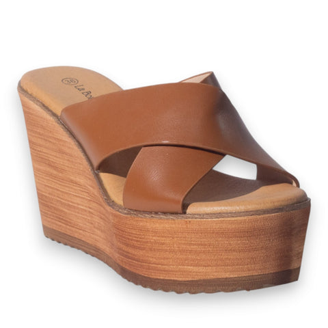 Europeon Union Women Havan Leather Wedges #5099