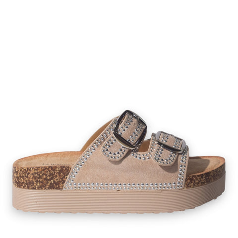Europeon Union Women Beige Chamois Slipper #5109