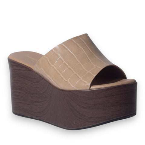 Europeon Union Women Cafe Leather Wedges #5112