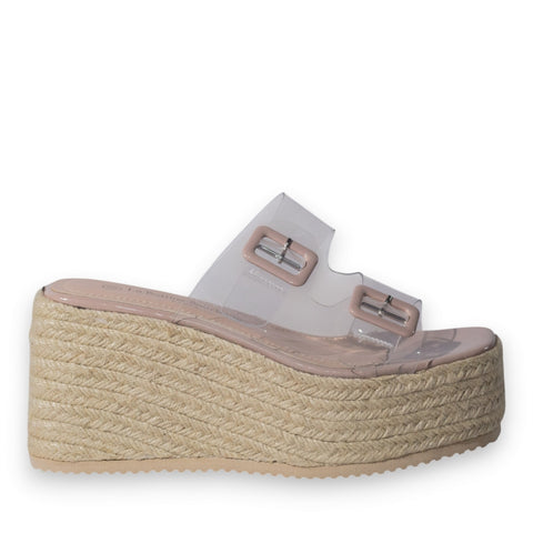 Europeon Union Women Beige Plastic Wedges #5124