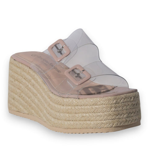 Europeon Union Women Beige Plastic Wedges #5124