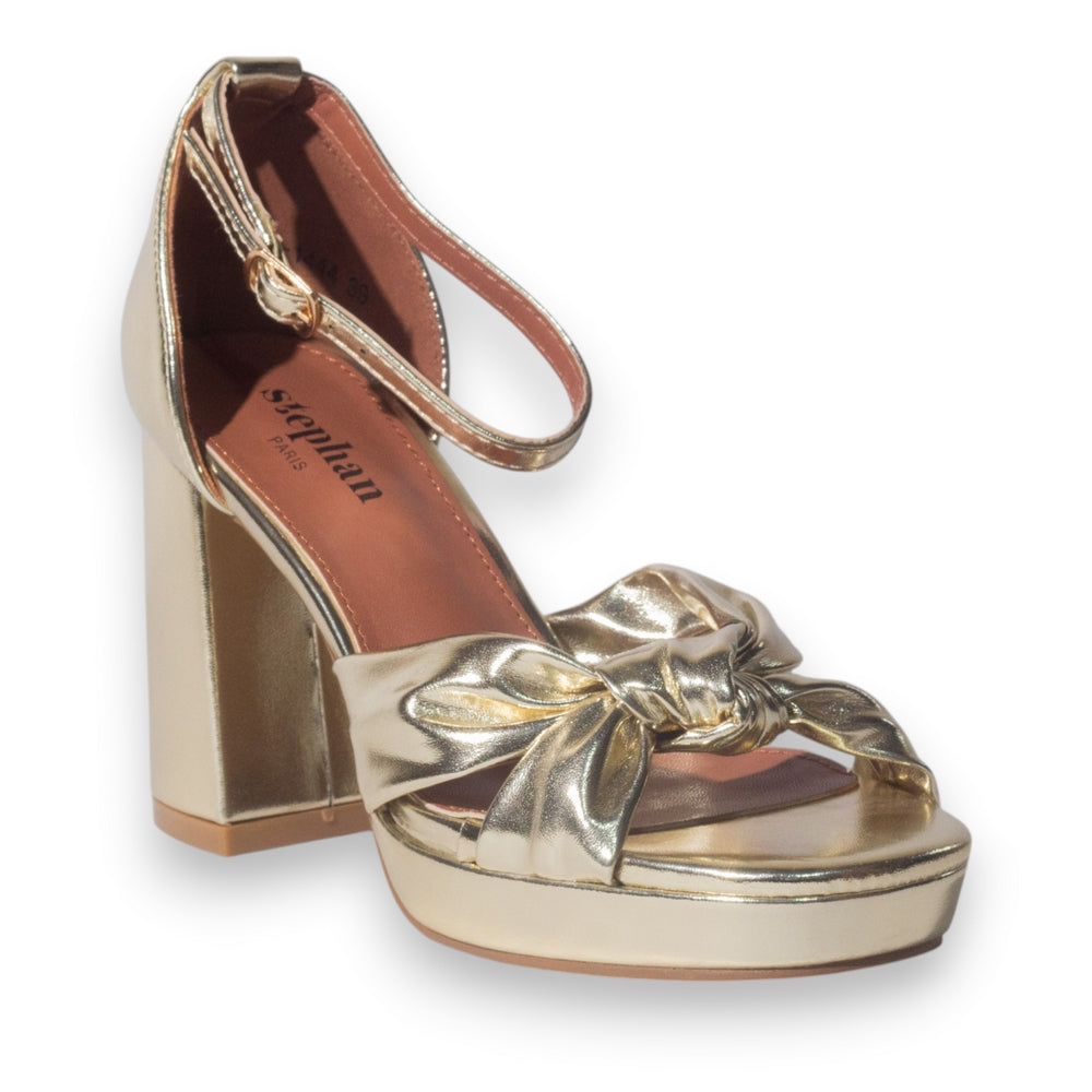 Europeon Union Women Gold Leather Wedges #5154
