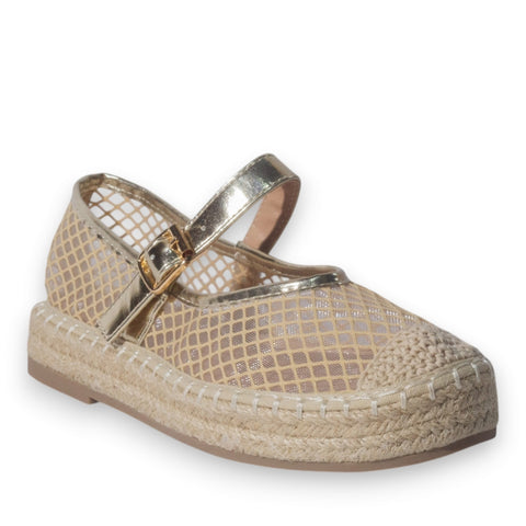Europeon Union Women Gold Khesh Ballerina #5206