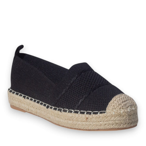 Europeon Union Women Black Cloth Espadrilles #5212