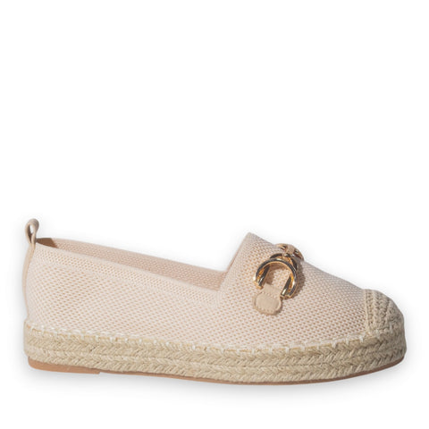 Europeon Union Women Beige Cloth Espadrilles #5215