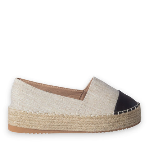 Europeon Union Women Black Cloth Espadrilles #5220