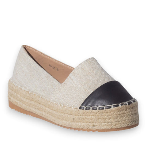 Europeon Union Women Black Cloth Espadrilles #5220