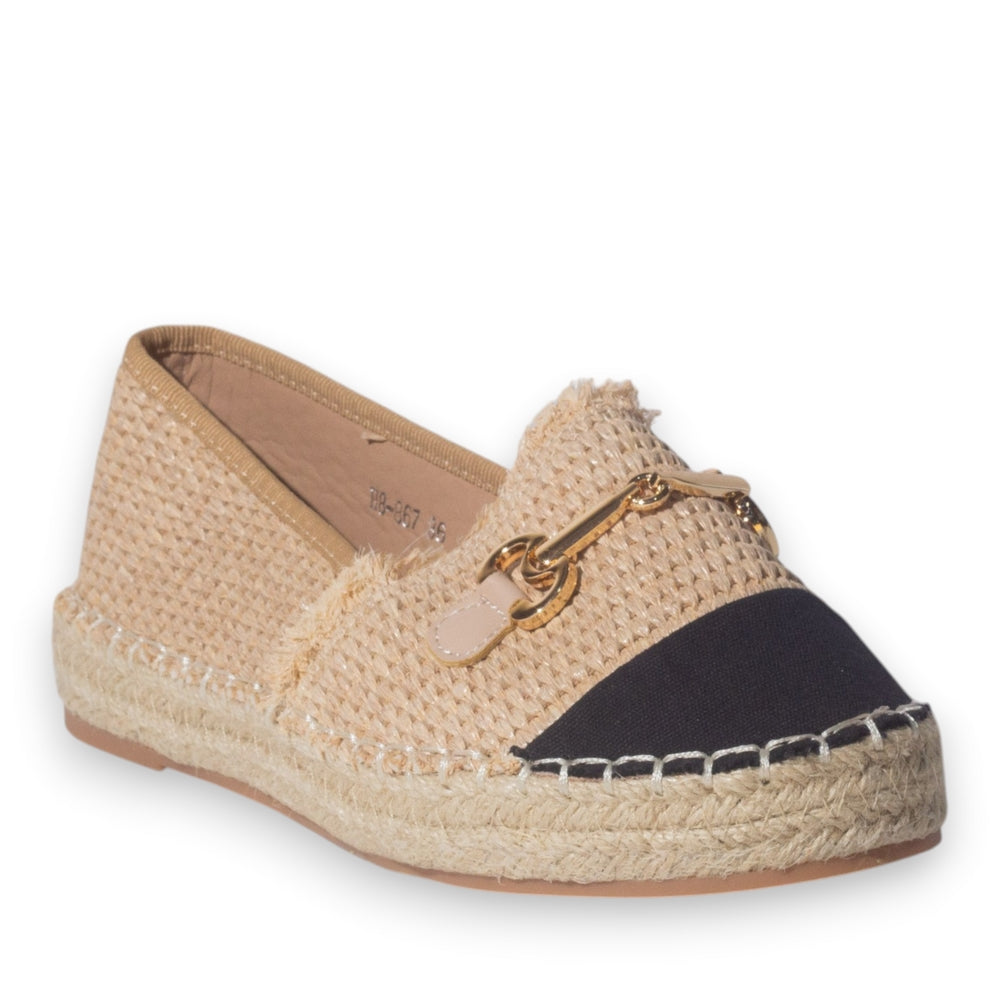 Europeon Union Women Beige Wicker Espadrilles #5222