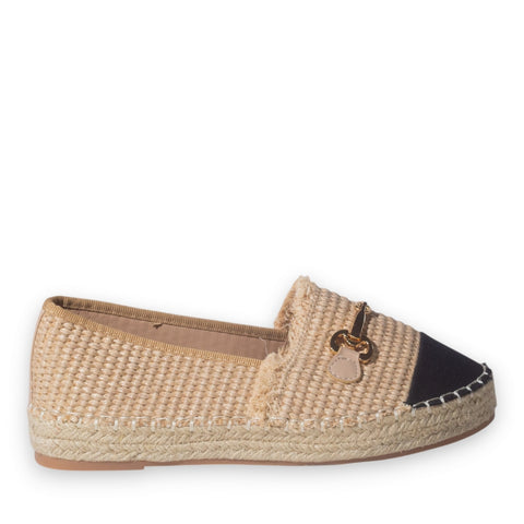 Europeon Union Women Beige Wicker Espadrilles #5222