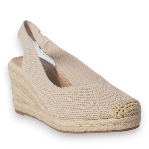 Europeon Union Women Beige Cloth Sandal #5223