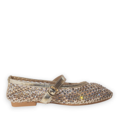 Europeon Union Women Gold Cloth Ballerina #5241