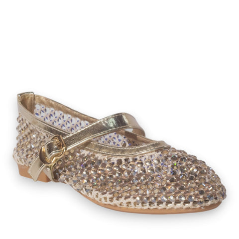 Europeon Union Women Gold Cloth Ballerina #5241