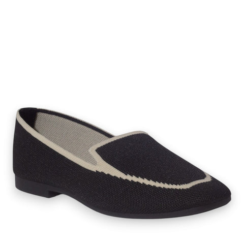 Europeon Union Women Black Cloth Ballerina #5264