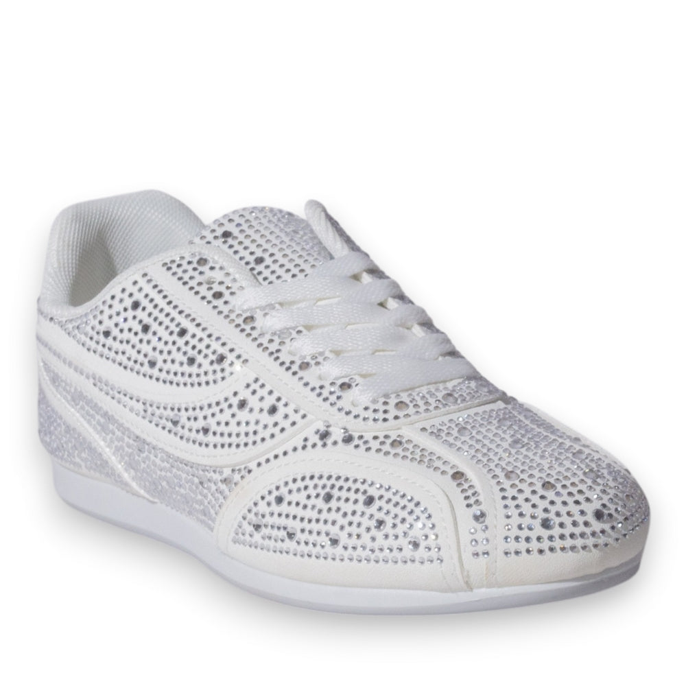 Europeon Union Women White Glitter Shoes #5274