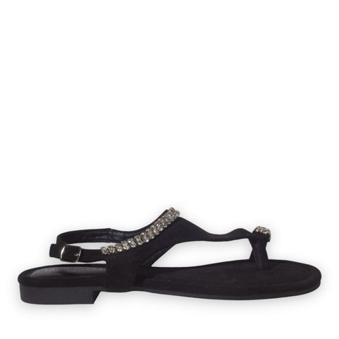 Europeon Union Women Black Chamois Sandal #5280
