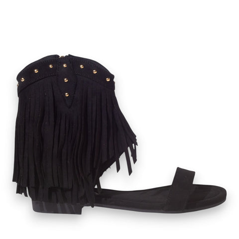 Europeon Union Women Black Chamois Sandal #5315