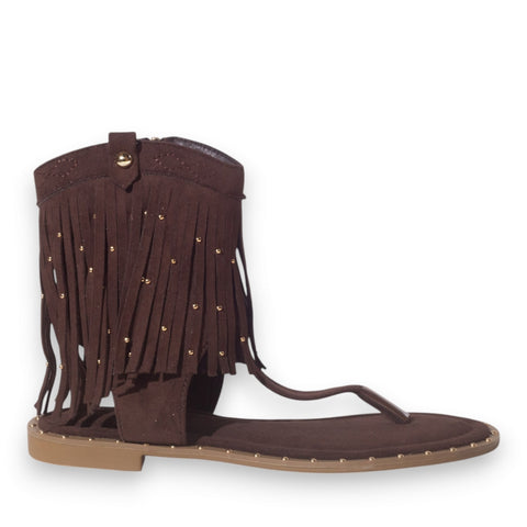 Europeon Union Women Brown Chamois Sandal #5317