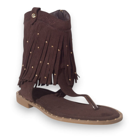 Europeon Union Women Brown Chamois Sandal #5317